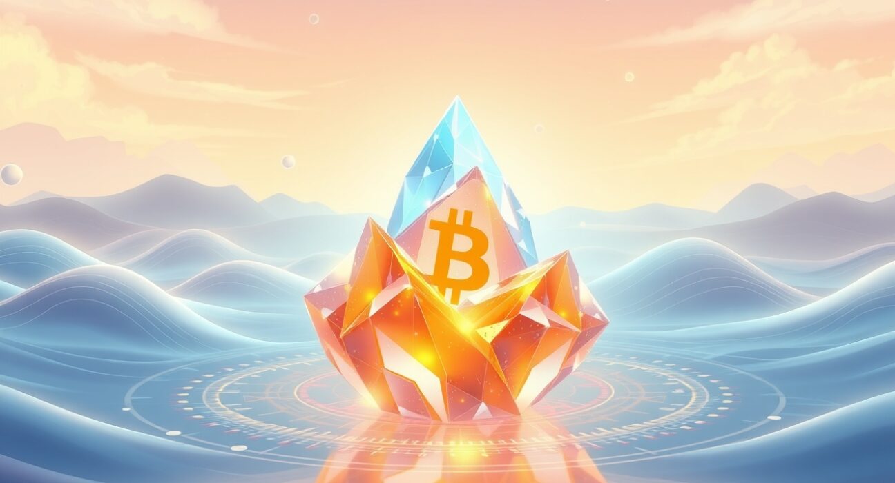 Conceptual visualization of Polymarket's new Bitcoin and Ethereum volatility prediction markets for 2026.