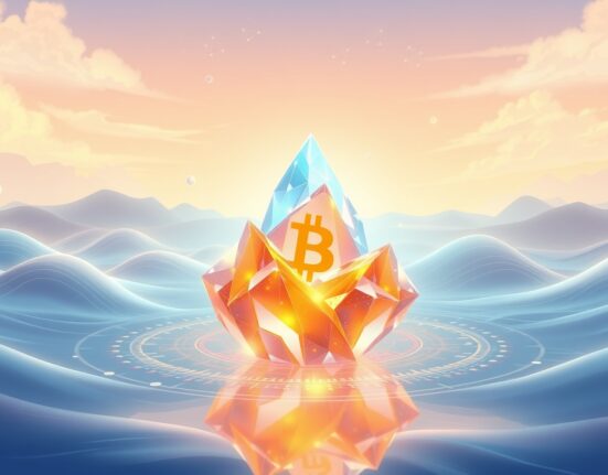 Conceptual visualization of Polymarket's new Bitcoin and Ethereum volatility prediction markets for 2026.