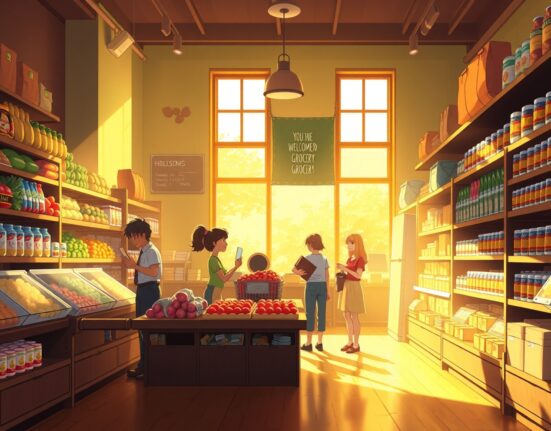 Polymarket's free grocery store initiative in New York City to provide food for those in need.