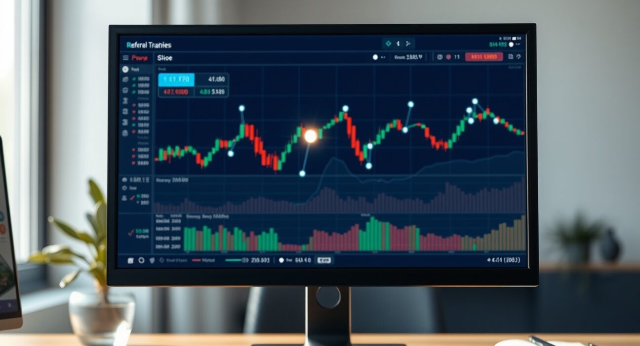 Polymarket's new referral program and dynamic fee structure visualized on a modern trading interface.