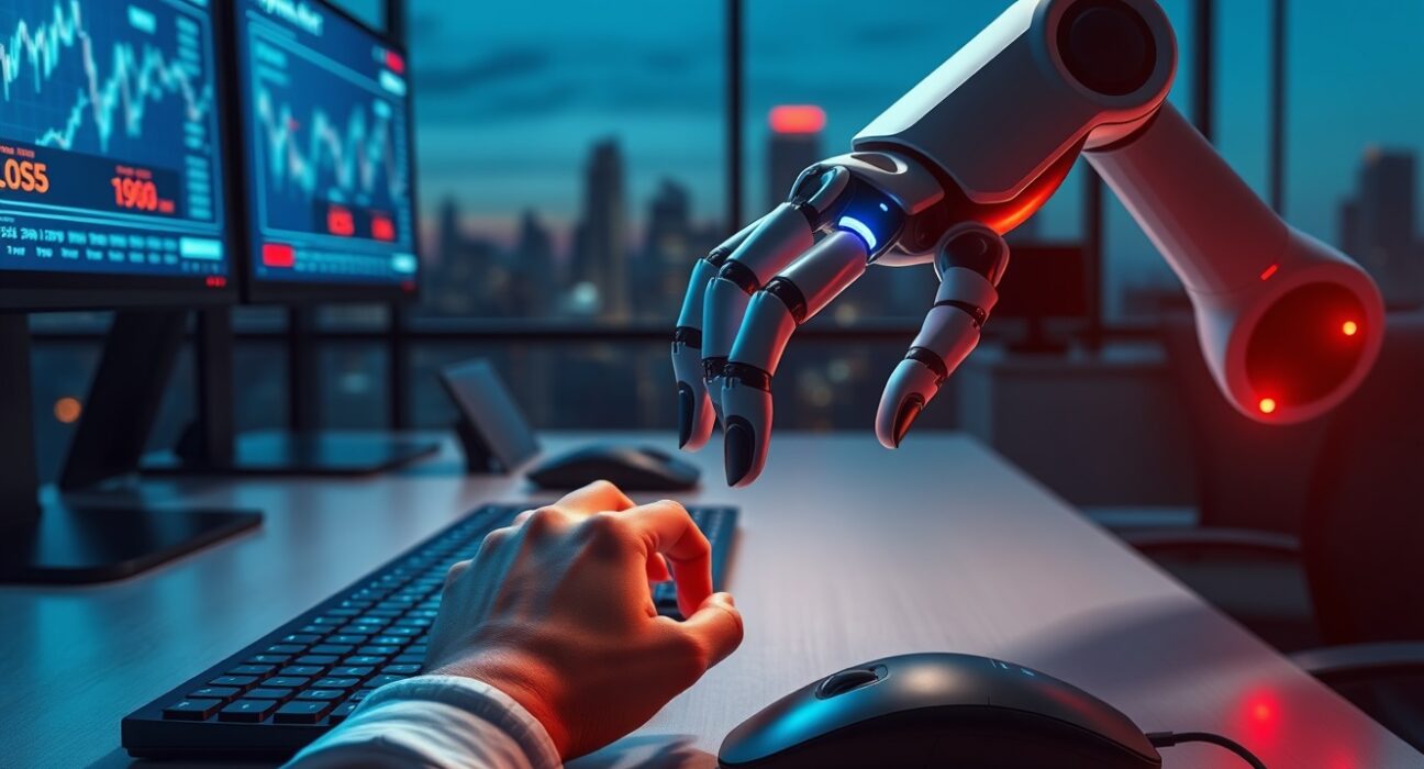 Polymarket users lose money as automated bots dominate profits in a Bloomberg study illustration