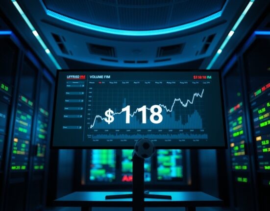 Polymarket trading dashboard showing record World Cup volume with soccer theme