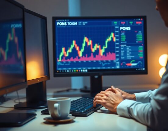 Pons V2 launchpad interface on a trading screen with Uniswap V4 integration