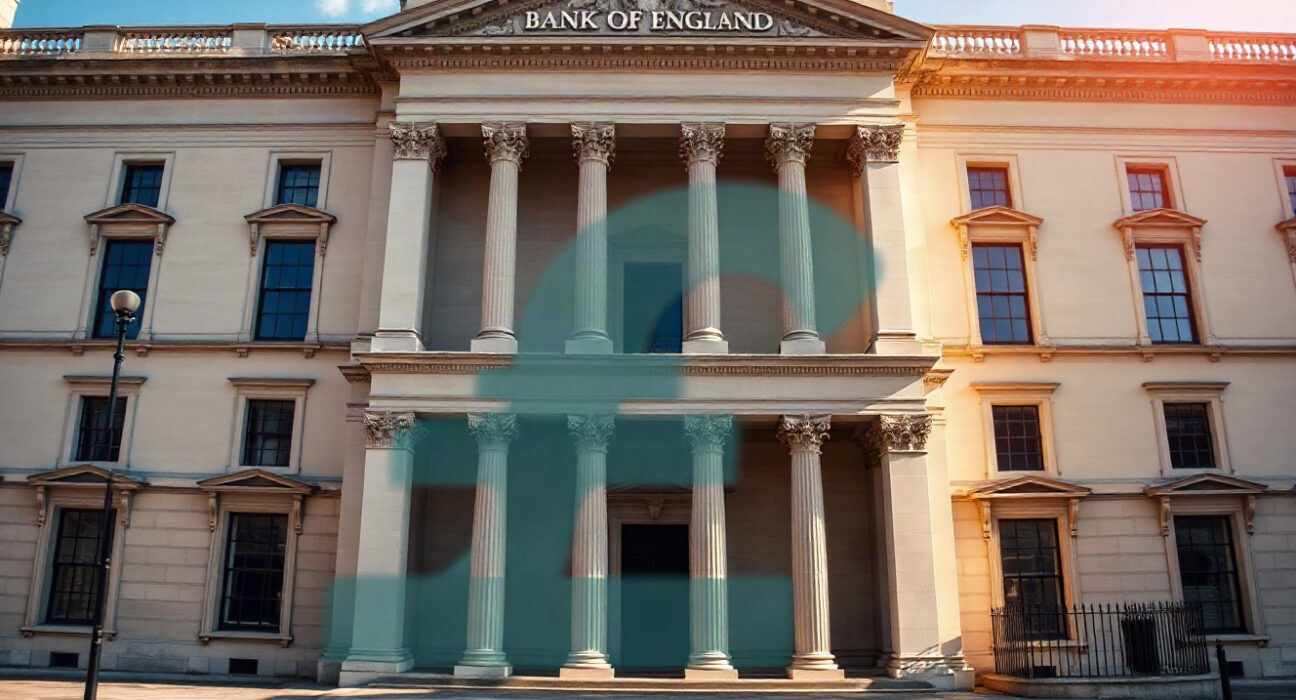 Bank of England building in London, symbolizing UK monetary policy and pound sterling movements