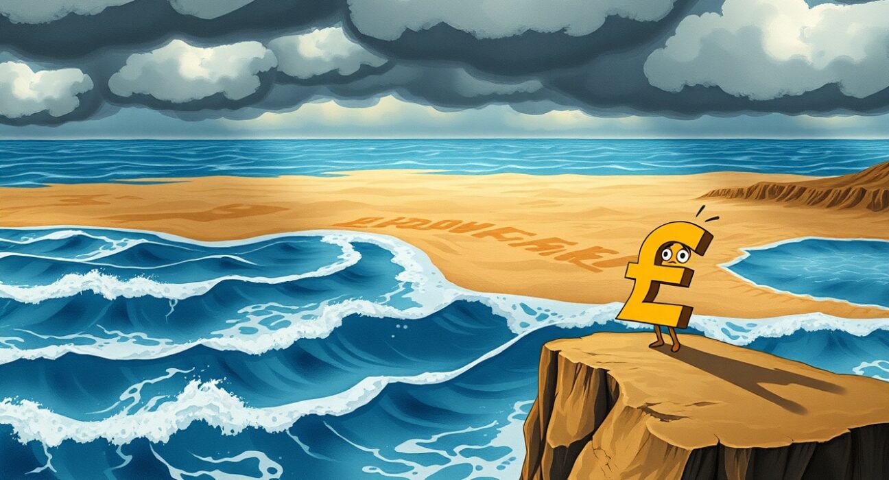 British pound currency declines due to Middle East geopolitical tensions affecting forex markets