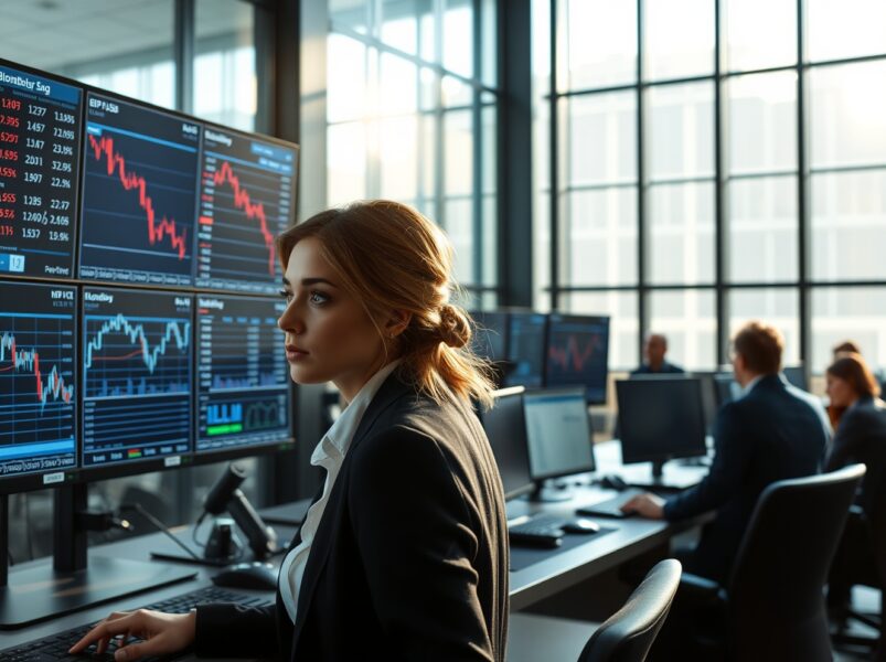 Professional trader analyzing GBP/USD currency pair movement on a financial terminal.