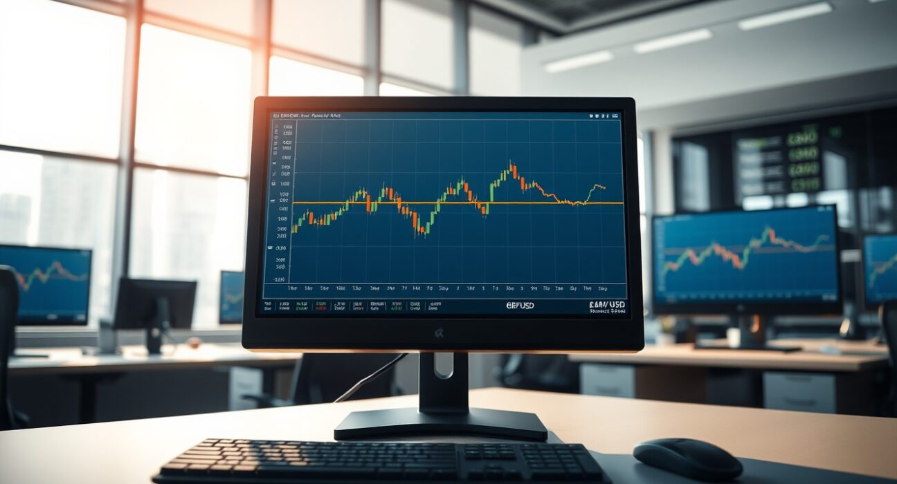 GBP/USD forex chart showing flat price action ahead of the Federal Reserve interest rate decision.