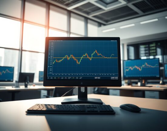GBP/USD forex chart showing flat price action ahead of the Federal Reserve interest rate decision.