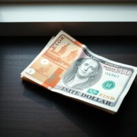 British Pound and US Dollar banknotes on a desk representing GBP/USD forex market reaction to US CPI data.