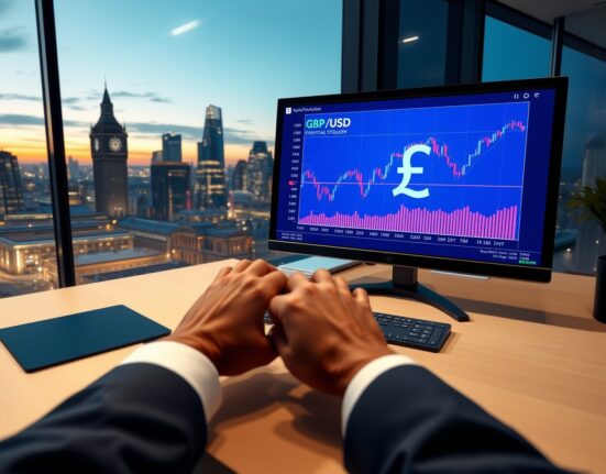Pound Sterling stabilizes on forex chart as Iran war de-escalation predicted.