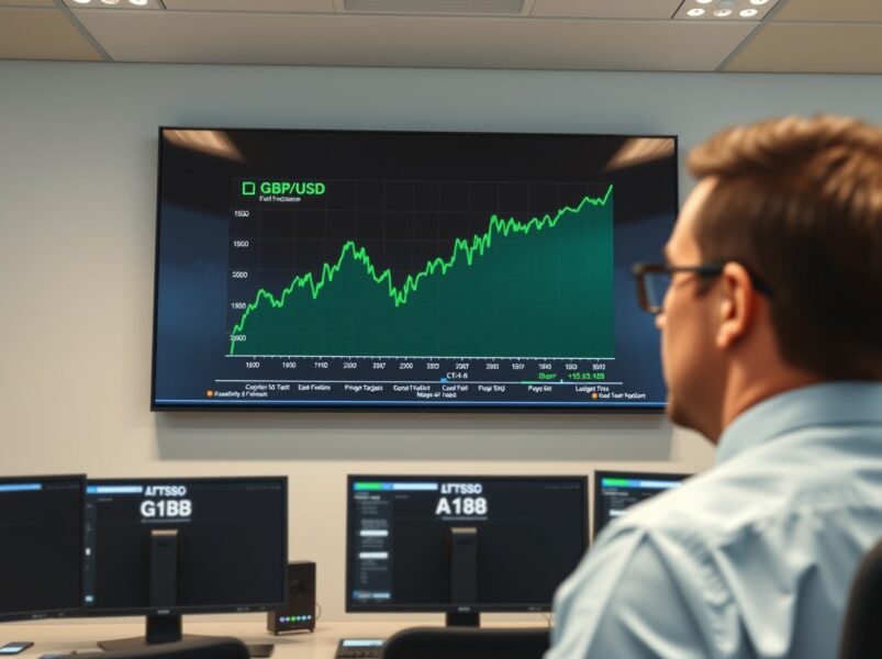 GBP/USD exchange rate chart showing recovery as Pound Sterling gains on the US Dollar.