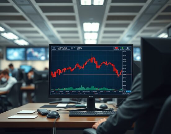 Pound Sterling forex chart analysis showing decline amid US-Iran negotiation speculation