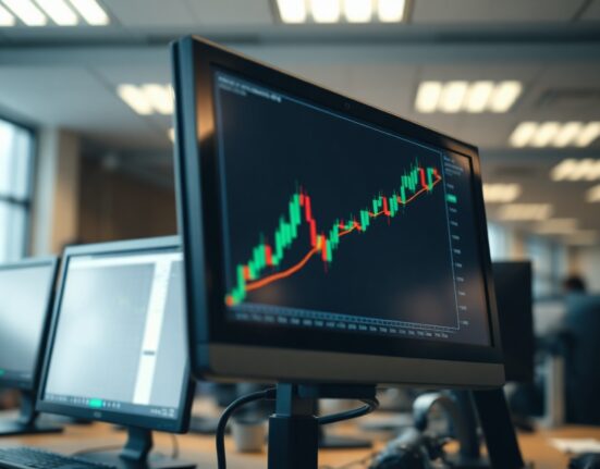 GBP/JPY chart showing upward movement on a trading screen