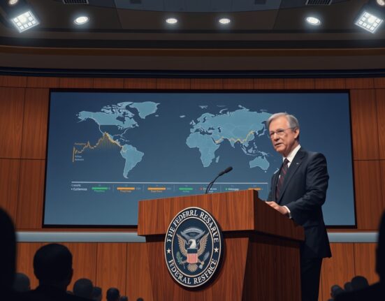 Federal Reserve Chair Jerome Powell at a press conference discussing oil price impact on the U.S. economy compared to Europe and Asia.