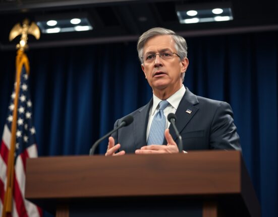Federal Reserve Chairman Jerome Powell warns tariff impact will emerge within two quarters during a press conference.