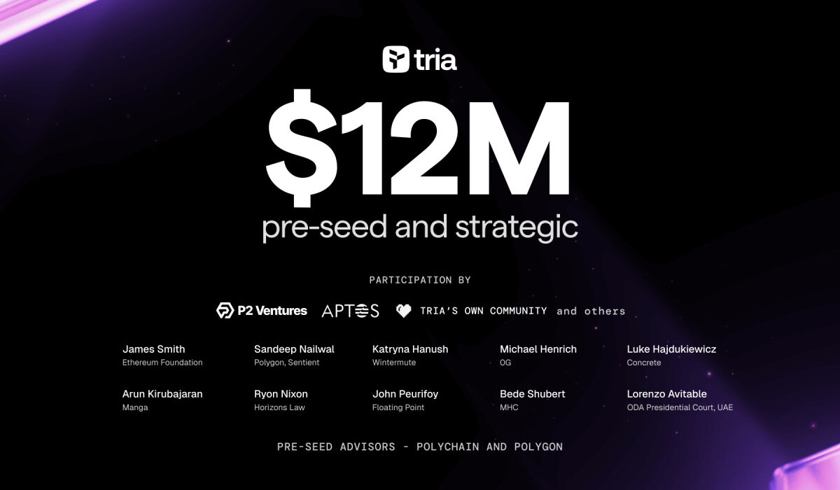 Tria raises $12M to be the leading self-custodial neobank and payments infrastructure for humans and AI.