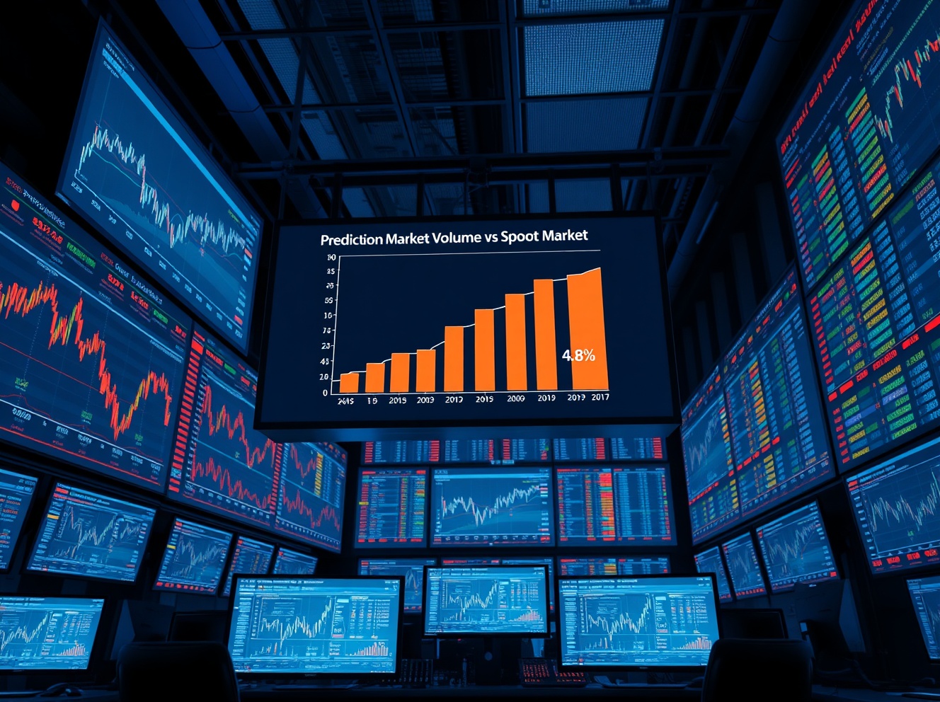 Prediction Market Volume Doubles Quarterly, Nears 5% of Crypto Spot Market