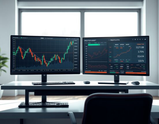 Prediction markets and cryptocurrency trading interfaces analyzed as growth drivers for financial platforms.