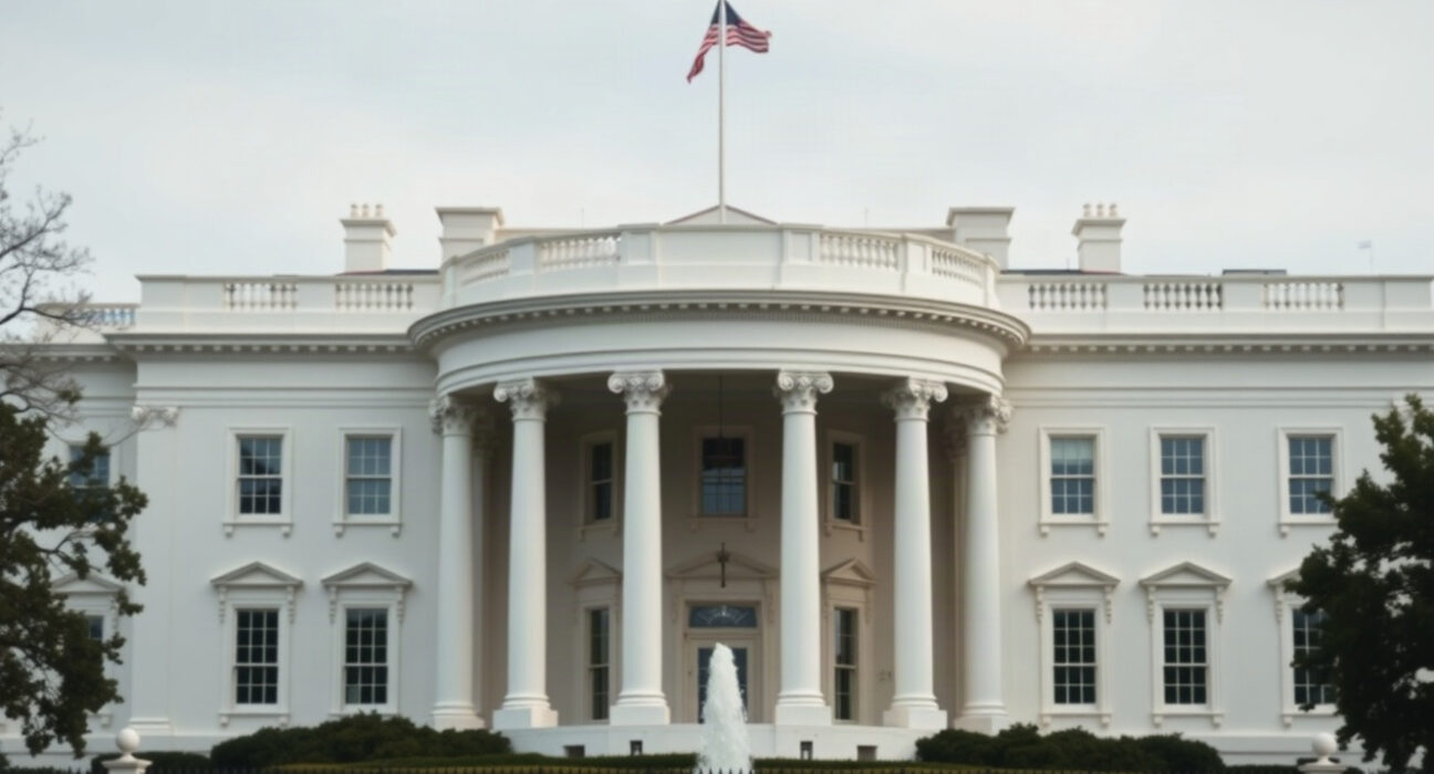 White House building on a clear day, symbolizing the venue for the upcoming tech event.