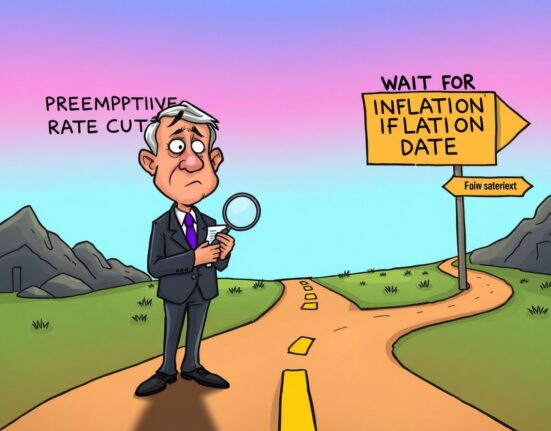A cautious central banker weighs the risks of preemptive rate cuts against waiting for clear inflation data, highlighting economic uncertainty.
