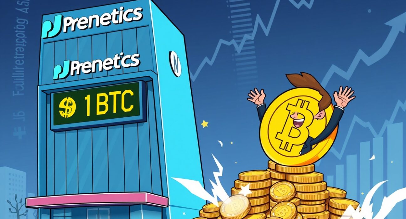 A business person representing Prenetics actively accumulating Prenetics Bitcoin daily, symbolizing the company's growing digital asset reserves.