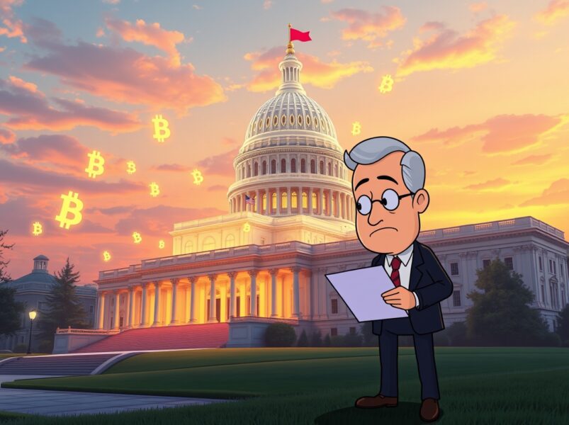 Senate proposal for presidential cryptocurrency ban in market structure legislation addressing political conflicts of interest