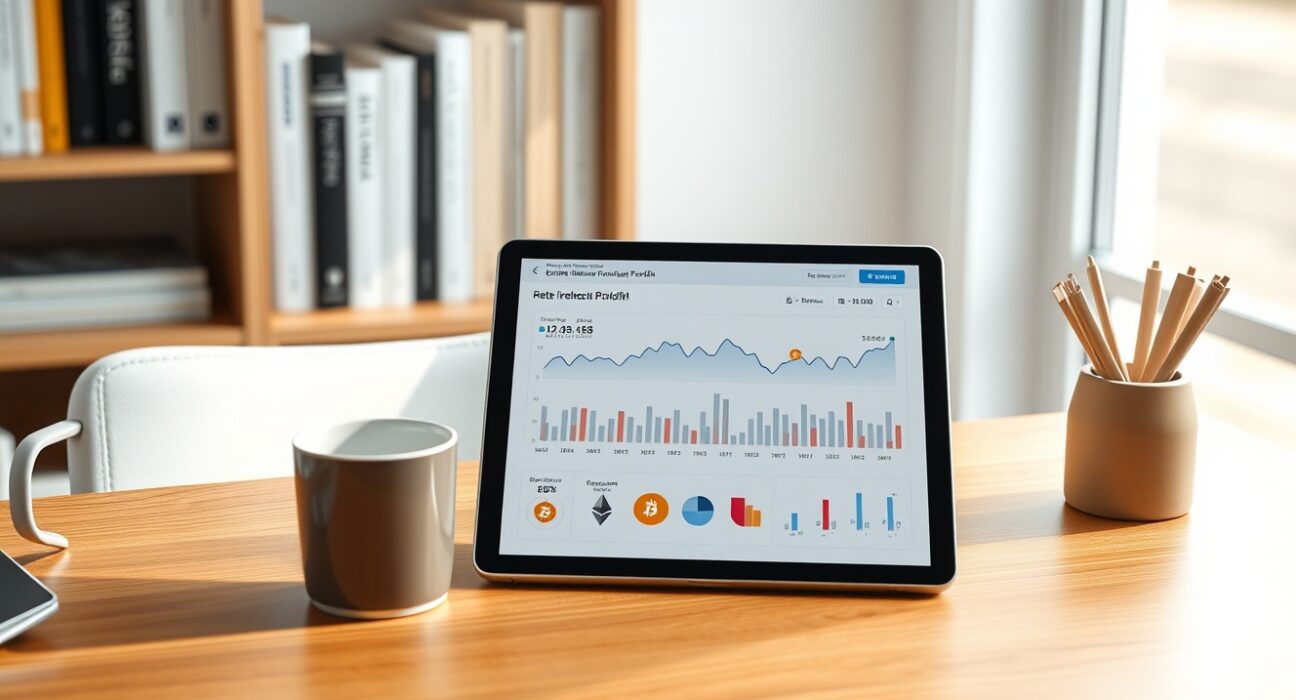 Modern retirement portfolio dashboard showing cryptocurrency integration for IRA accounts on Public platform