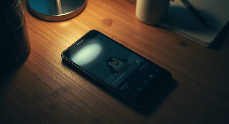 Smartphone displaying a frozen Pudgy Penguins game interface on a desk
