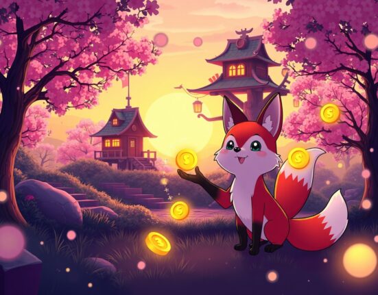 Pump.fun cashback feature visualized as magical coin rewards in a digital trading ecosystem