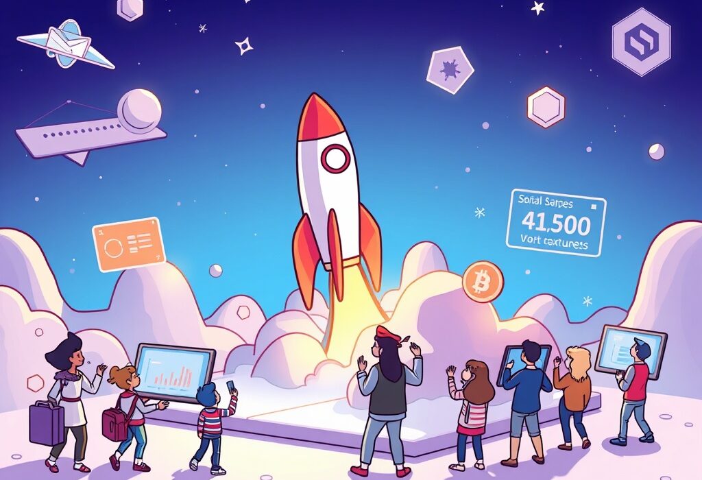 A vibrant cartoon illustrating Pump.fun's new subdomain launch, symbolizing potential fee tracking and incentives for memecoin users.
