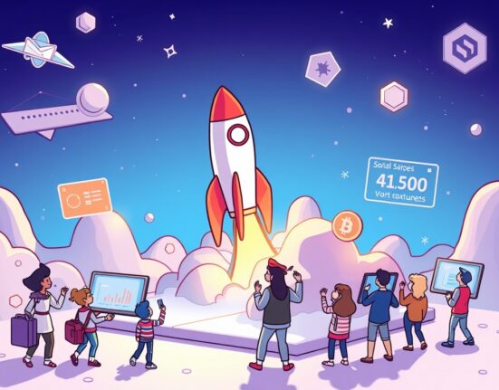 A vibrant cartoon illustrating Pump.fun's new subdomain launch, symbolizing potential fee tracking and incentives for memecoin users.