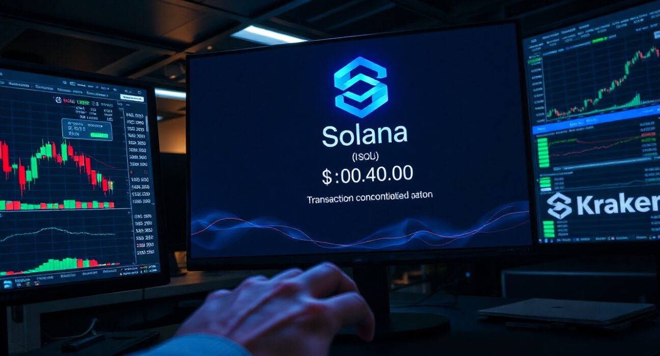 On-chain analyst monitor showing Pump.fun depositing 122,500 SOL to Kraken exchange