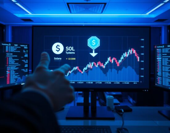 Analyst looking at Solana blockchain transaction screen showing SOL deposits to Kraken