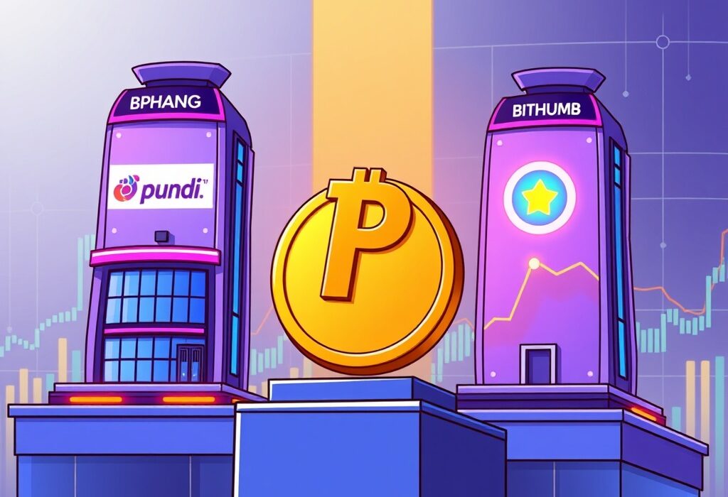 A cartoon illustration symbolizing the Pundi AI delisting from major exchanges, highlighting the impact on token holders.