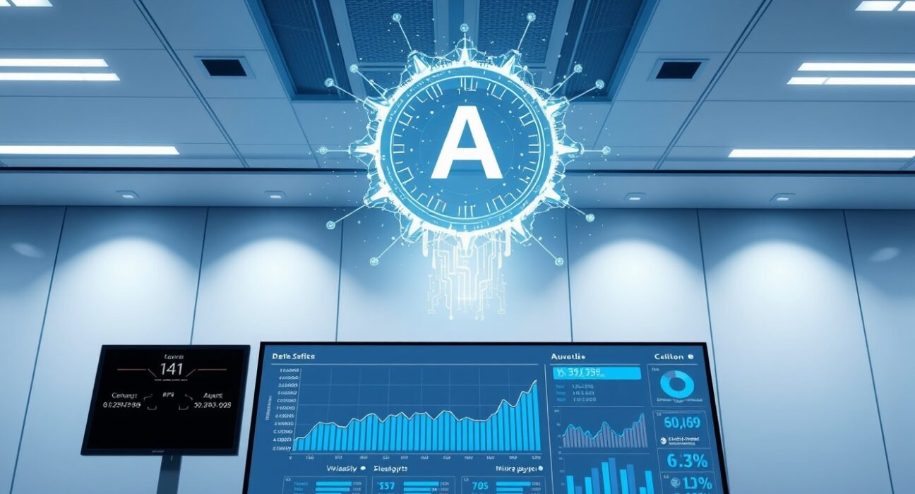 AI agent financial infrastructure visualization showing autonomous transaction systems between Pundi X and Fromm.io platforms.