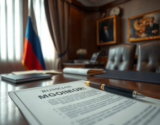 Russian President Vladimir Putin signing a cryptocurrency regulation bill in Moscow