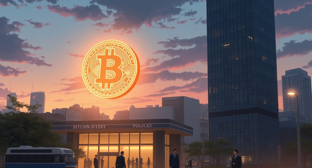 Queenbee Coin Bitcoin theft investigation scene in Seoul's Gangnam district