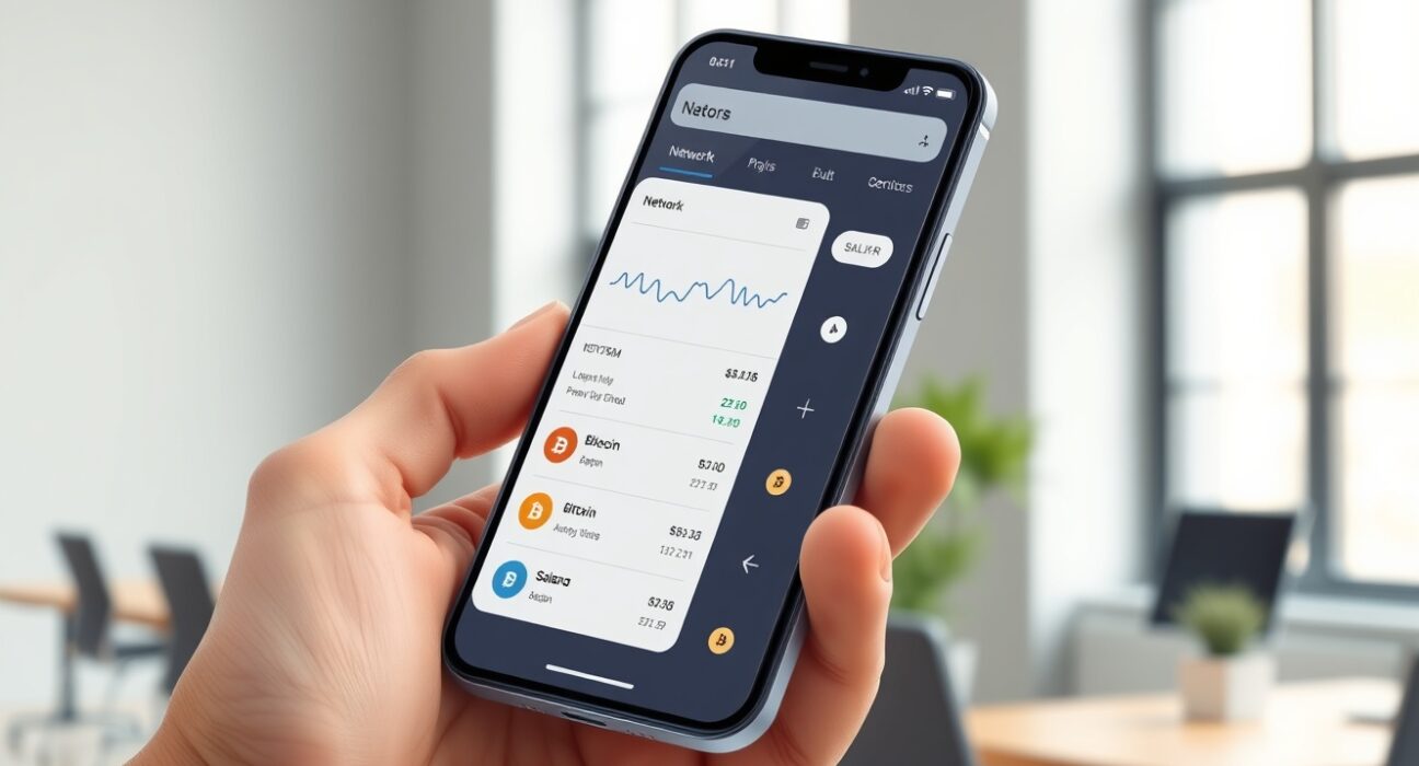 Ramp Network's new multi-chain cryptocurrency wallet interface displayed on a smartphone.