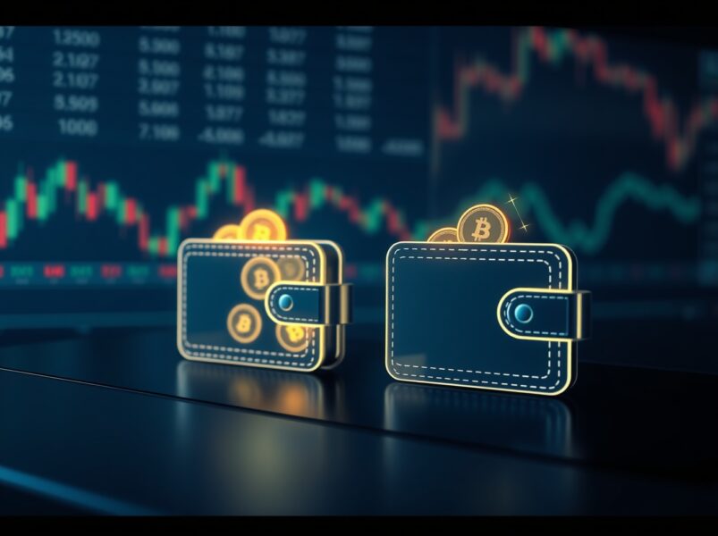 Illustration of digital wallet accumulation preceding the RAVE token's massive price surge and insider trading investigation.