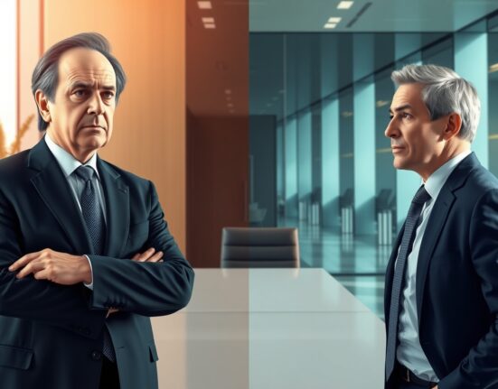 Ray Dalio and Michael Saylor in a split scene representing the Bitcoin safe-haven debate