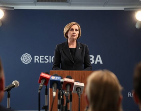 RBA Governor Michele Bullock speaking at a press conference in Sydney after the central bank's interest rate decision.