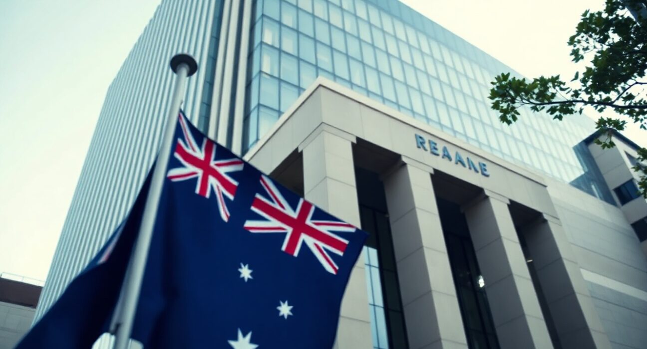 Reserve Bank of Australia building in Sydney, symbolizing monetary policy decisions.