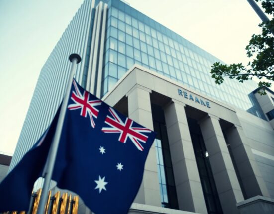 Reserve Bank of Australia building in Sydney, symbolizing monetary policy decisions.