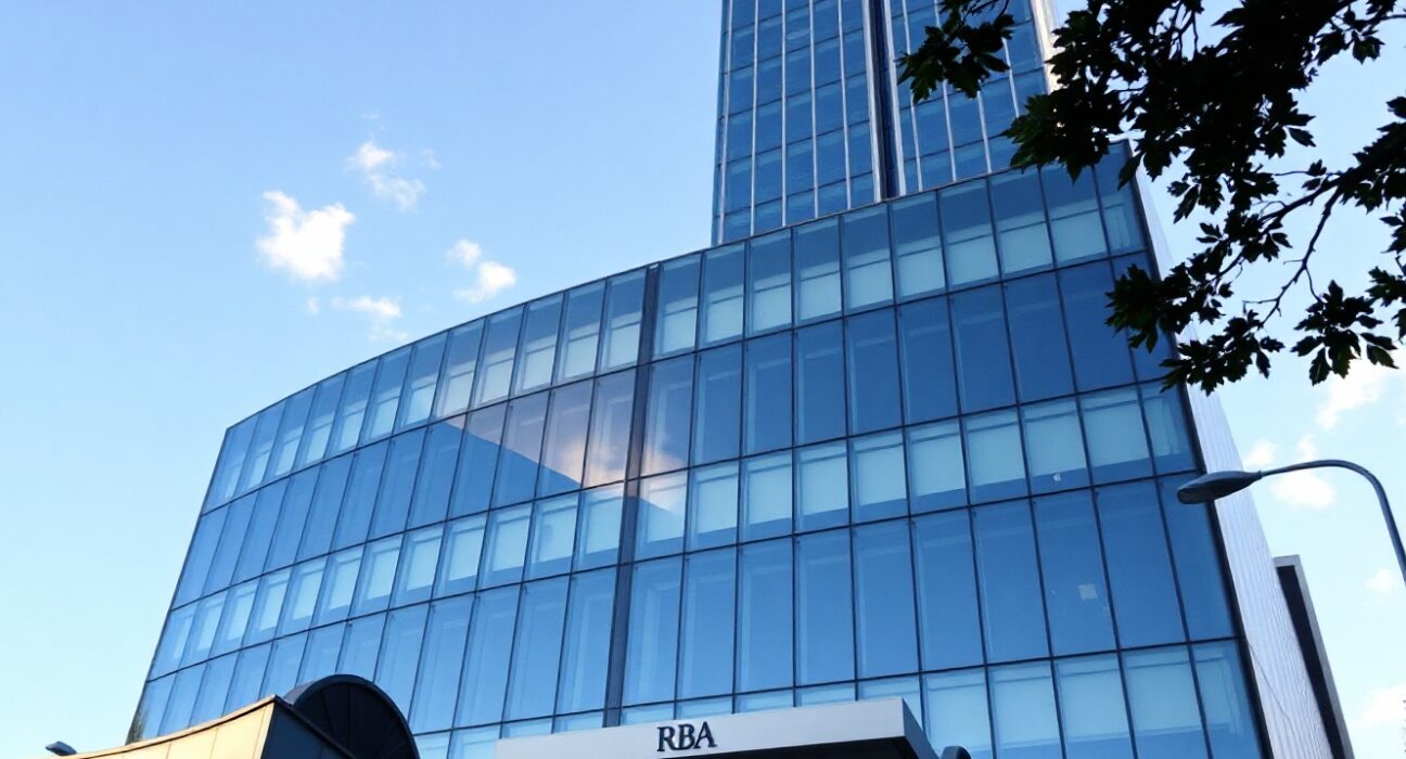 Reserve Bank of Australia headquarters in Sydney under clear afternoon sky