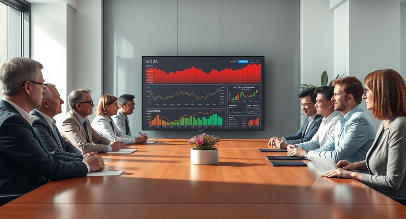 RBA inflation analysis meeting with energy market data visualization in Sydney central bank setting