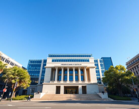The Reserve Bank of Australia headquarters, representing the central bank's decision to raise interest rates.