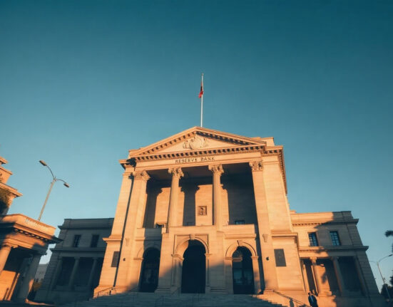 Reserve Bank of Australia building in Sydney, representing the central bank's monetary policy operations.