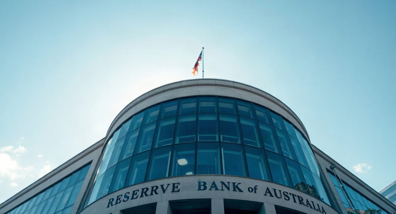 Reserve Bank of Australia headquarters in Sydney, symbolizing monetary policy decisions.