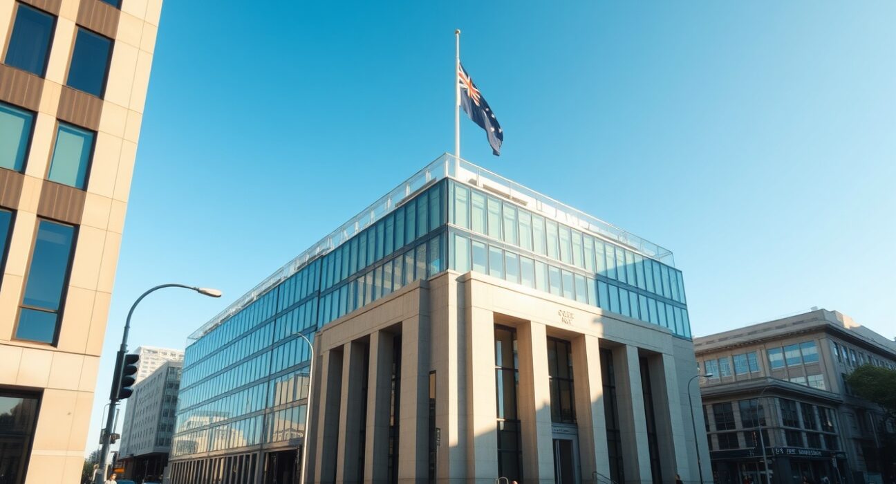 Reserve Bank of Australia headquarters where interest rate decisions impact AUD and inflation