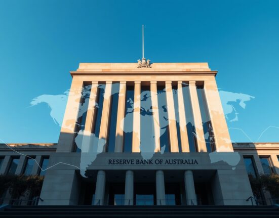 Reserve Bank of Australia headquarters symbolizing monetary policy decisions amid Iran war inflation concerns.